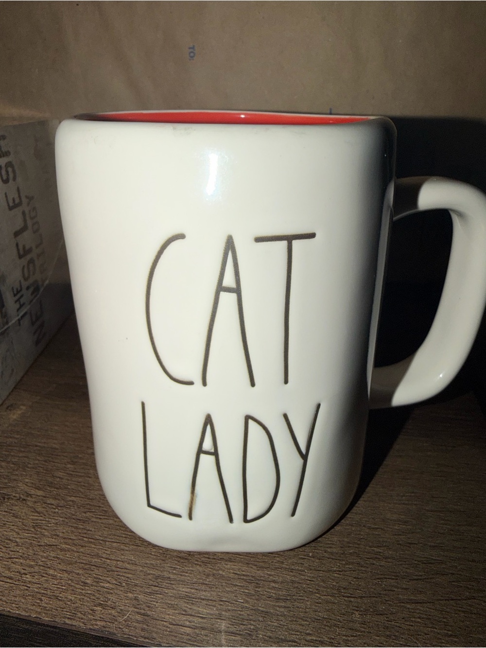 Rae Dunn CAT LADY Mug Red Interior Artisan Collection by Magenta
